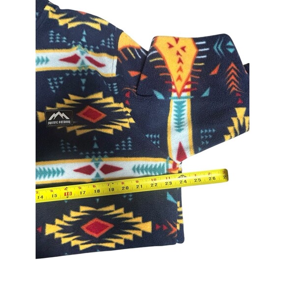 MASSIVE OUTDOOR Hiking Jacket Mens XL Fleece Hoodie Sweatshirt Aztec Southwest - Picture 3 of 6